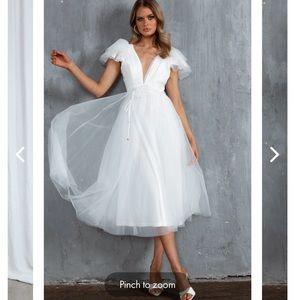 White tulle dress